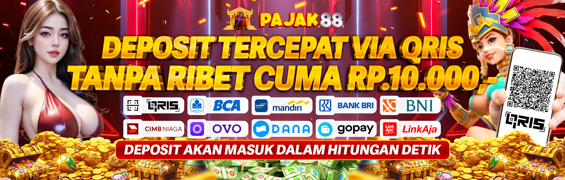Pajak88 : Deposit tercepat via qris hanya 10rb